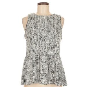 Elegant Black and White Patterned Blouse